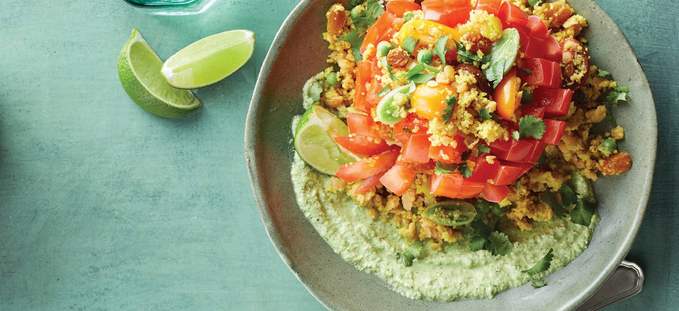 Blooming Tomatoes with Couscous Pilaf