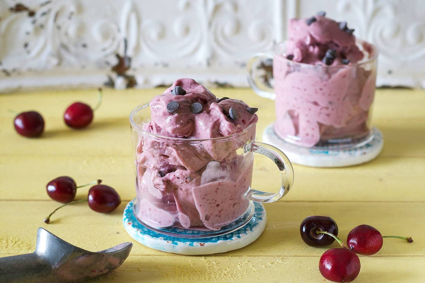 Cherry Soft-Serve Ice Cream