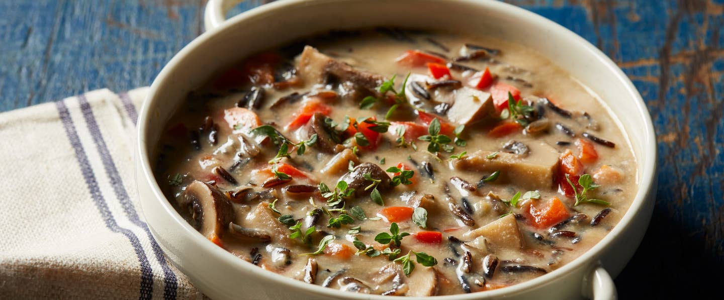 Bowl of Creamy Wild Rice Soup