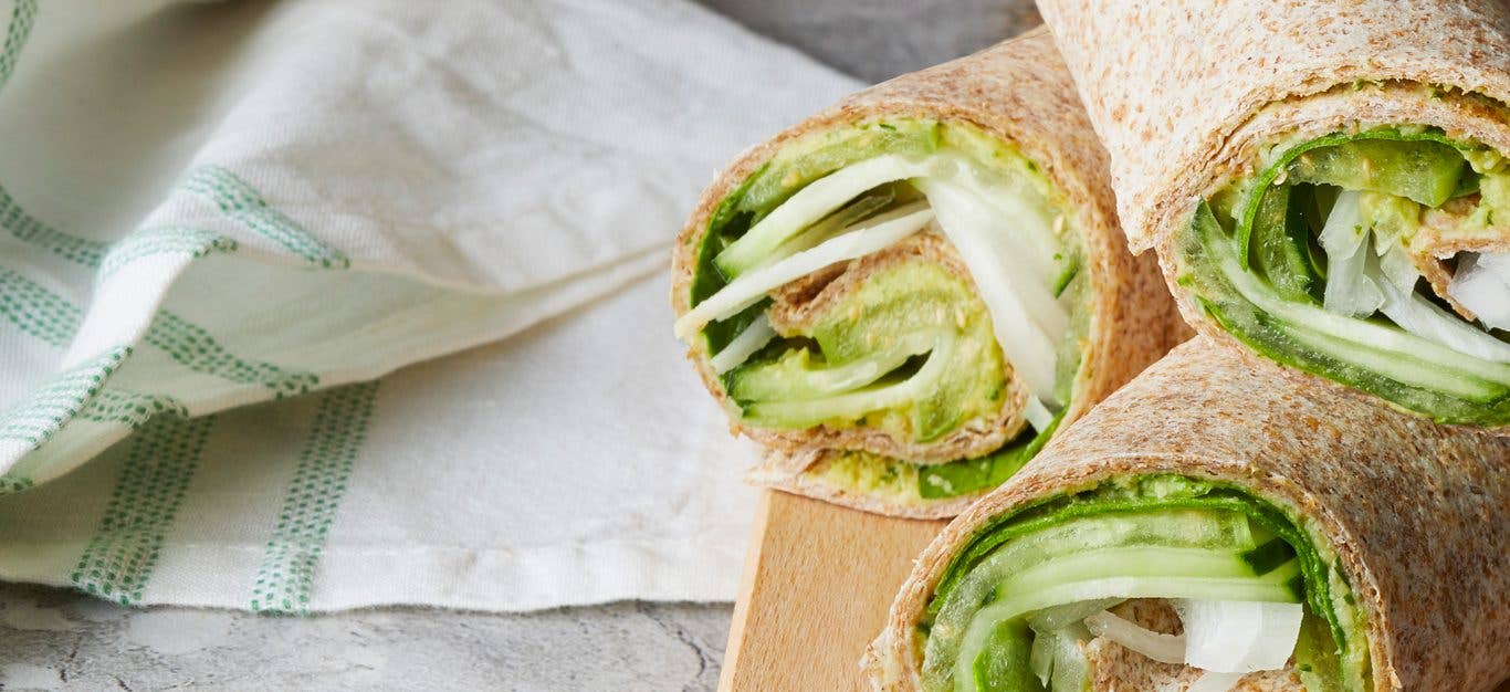 Green Wraps with Tahini Bean Spread