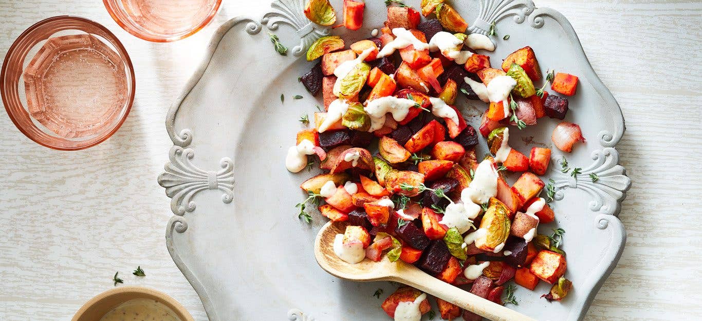 roasted vegetable breakfast hash