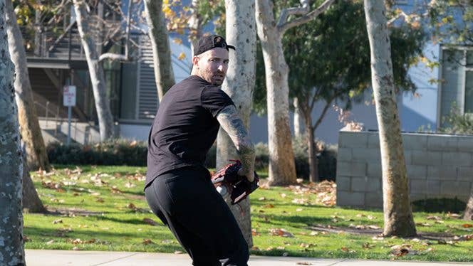 Ryan Sherriff throws a pitch