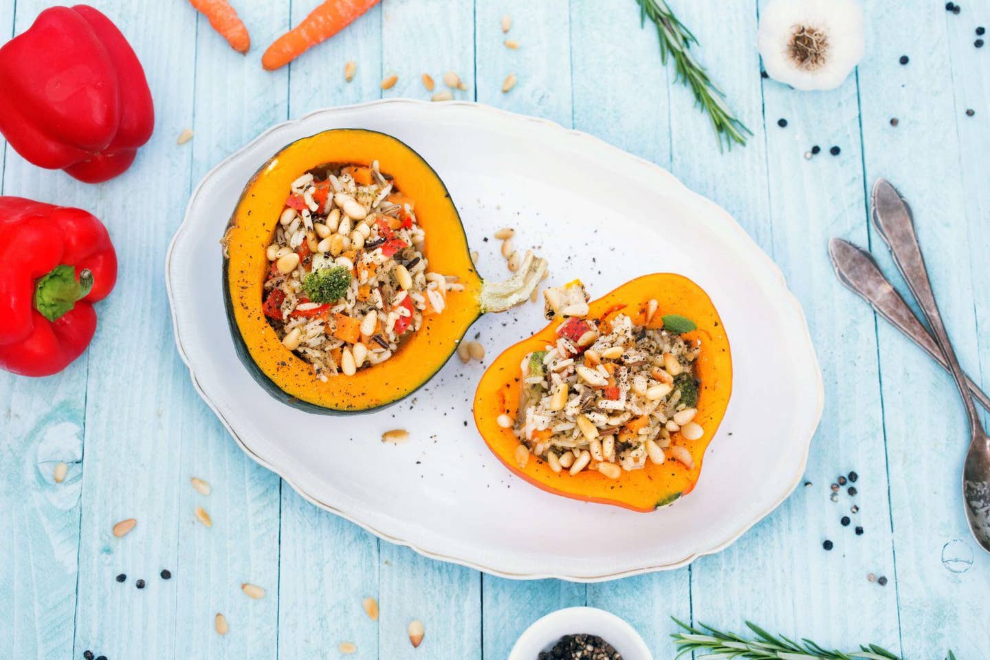 Roasted Stuffed Winter Squash